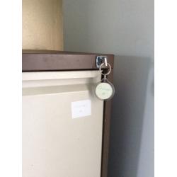 4 drawer lockable filing cabinet by Punchline. Brown body cream front. Excellent condition