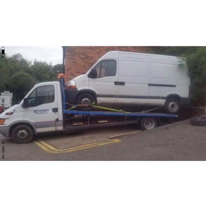 24/7 car/van recovery, breakdown recovery, car transportation