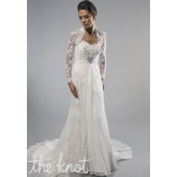 Beautiful & new with tags Alfred Sung lace wedding dress with train and lace bolero - make an offer!