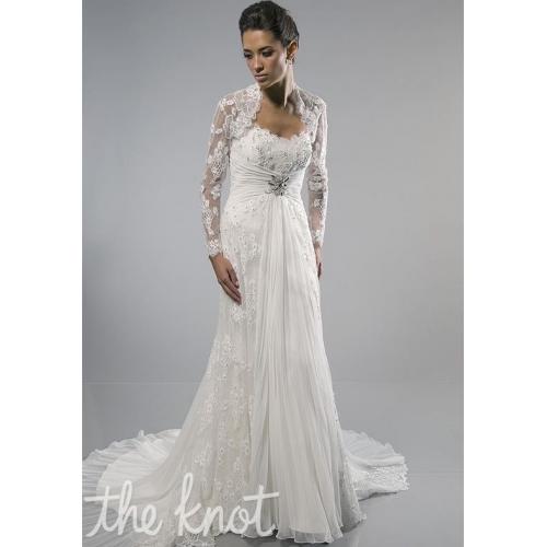 Beautiful & new with tags Alfred Sung lace wedding dress with train and lace bolero - make an offer!