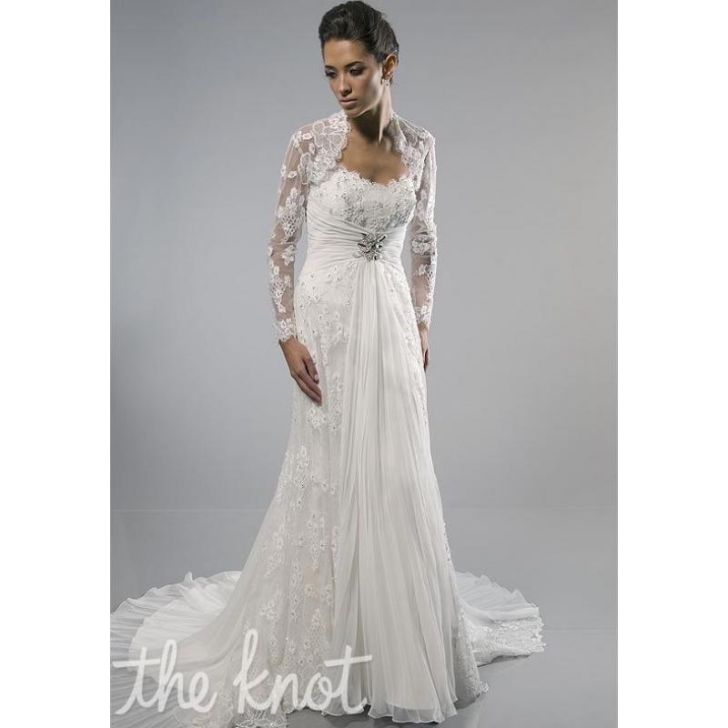 Beautiful & new with tags Alfred Sung lace wedding dress with train and lace bolero - make an offer!