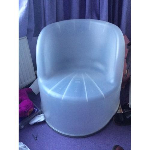Clear plastic chair