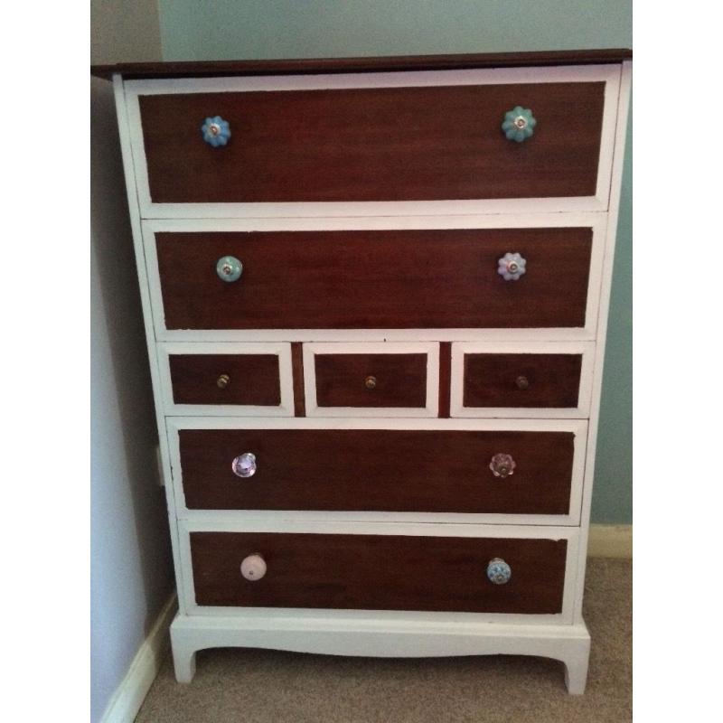 Solid stag chest of drawers