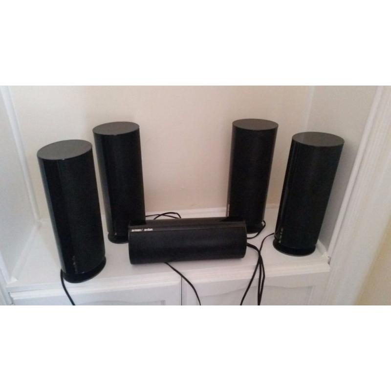 3 Month Old Harman Kardon BDS 577 3D Blueray Home Cinema Dolby 5.1 Receiver with Speakers