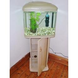 BOW FRONTED FISH TANK WITH STAND