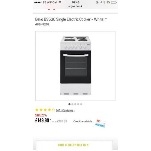 Beko Electric Cooker