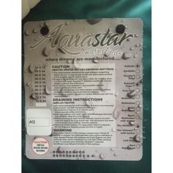 SUPER KING SIZE AQUASTAR WATER BED