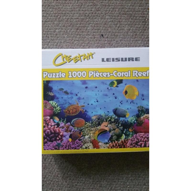 Three 1,000 Piece Jigsaw Puzzles