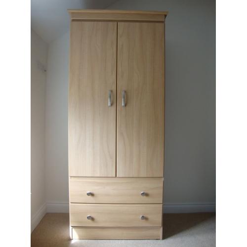Wardrobe and bedside cabinet