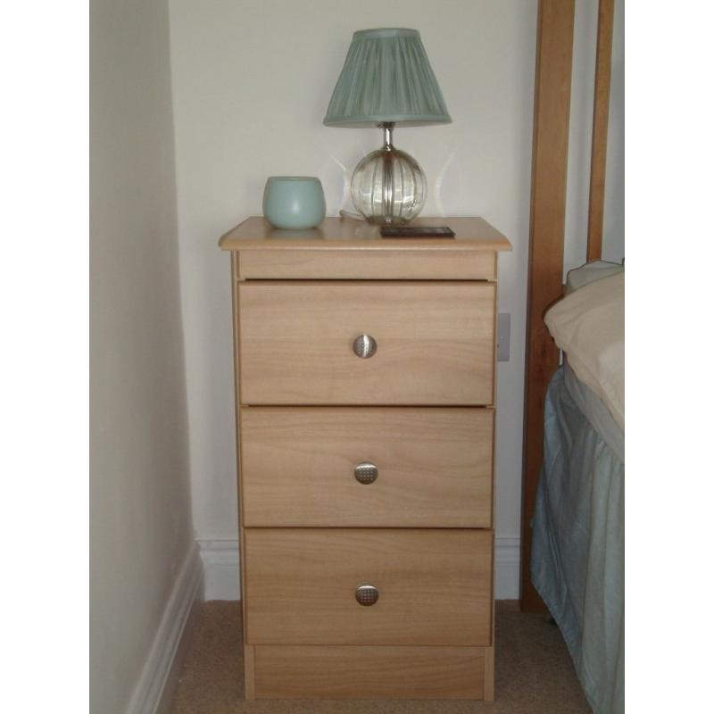 Wardrobe and bedside cabinet