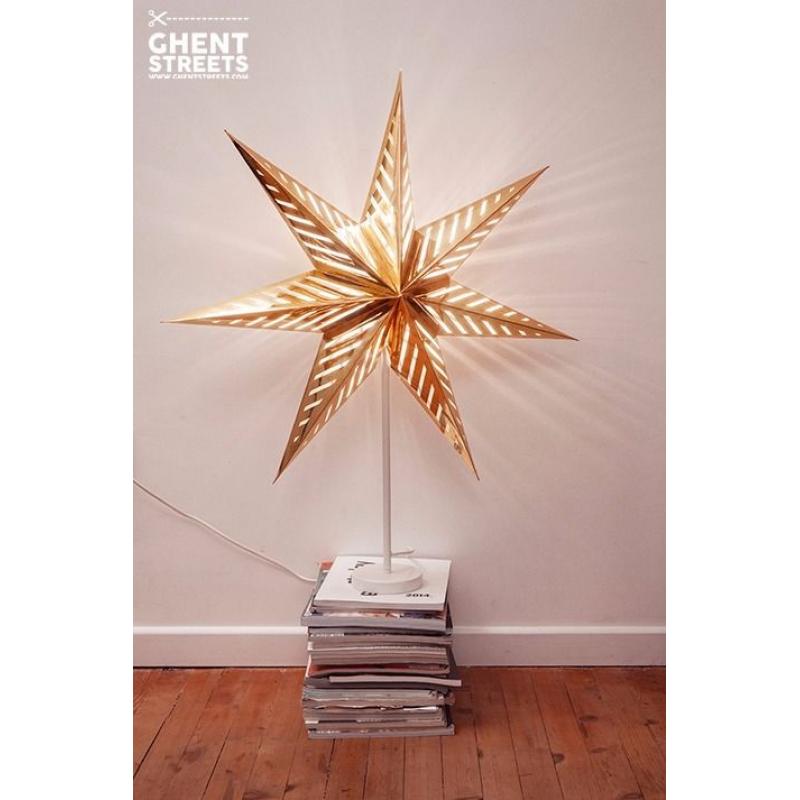 Ikea Strala Copper Star Lamp As New 33" 85 cm