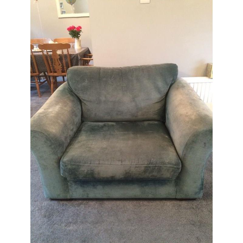 Open to reasonable offers green next love seat sofa