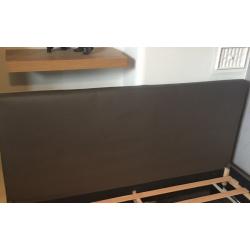 Grey double bed frame