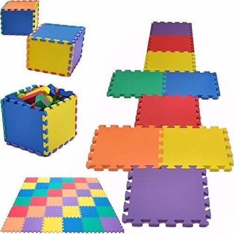 54 Piece Childrens Floor EVA Foam Tiles Play Mat Set