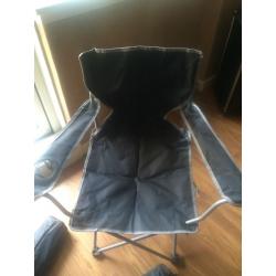 X2 black camping chairs