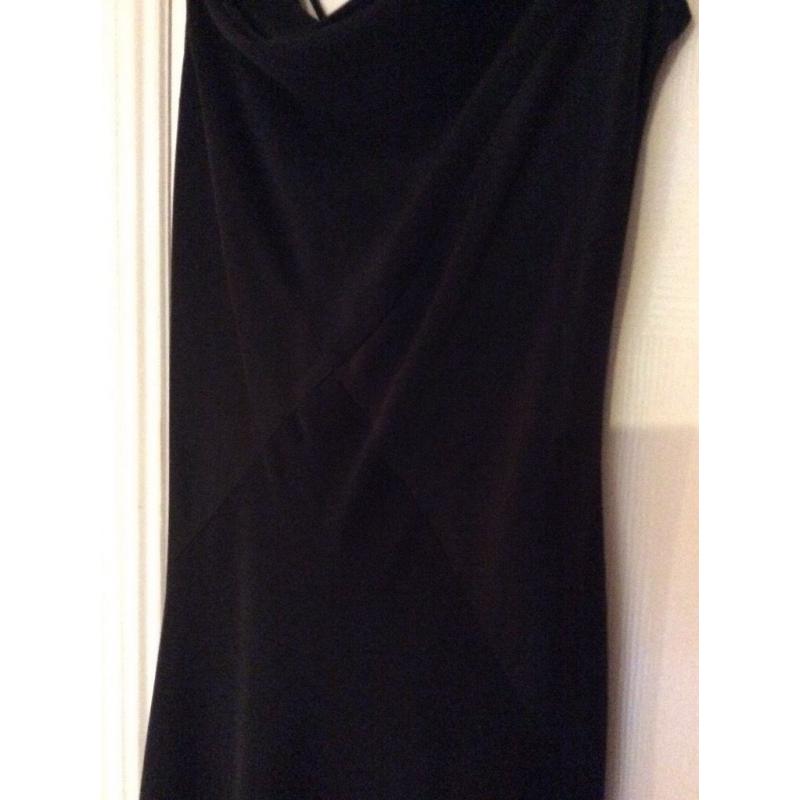 Full length black evening gown, size 10