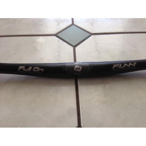 Very wide Funn Full On Riser Bar, Blast Black, 810mm, 31.8mm, 7mm Mountain Bike Handlebars