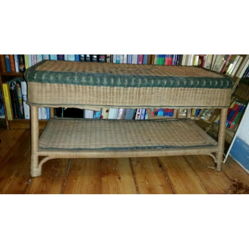 Old wicker table - garden / upcycling project - lovely detail. IN NEED OF SOME TLC