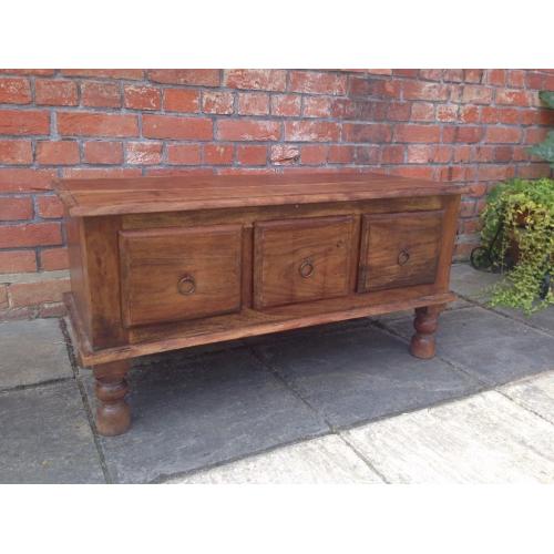 Chunky Wooden Coffee Table inc 3 Draws