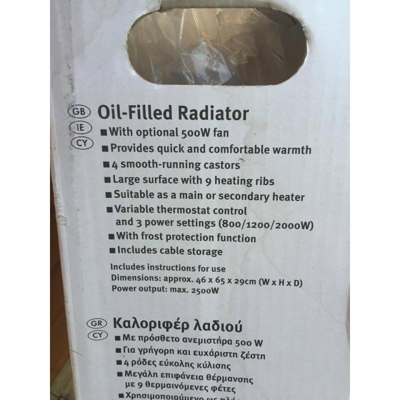 Silvercrest Electric Oil-filled radiator - 2500W Max