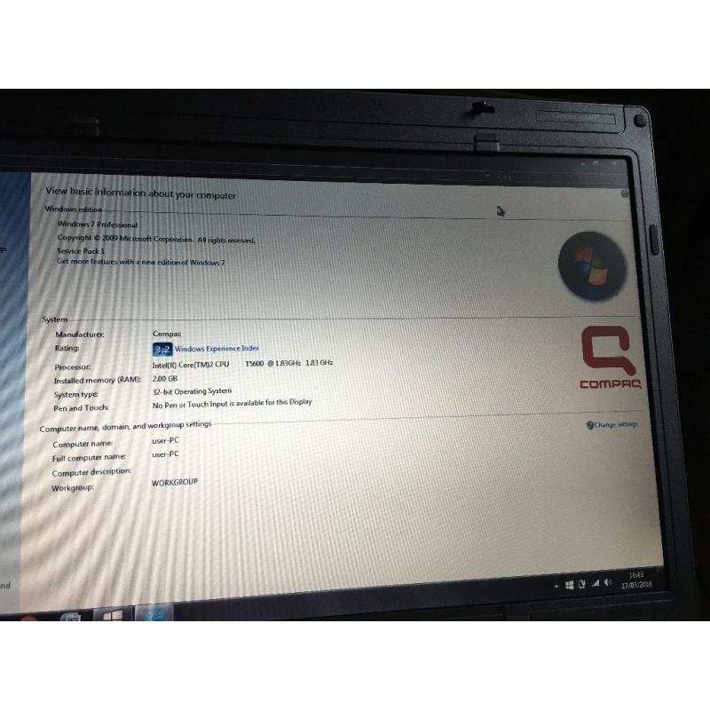 (2 available) HP NC6400 Laptop no HardDrive - everything else checked and good!