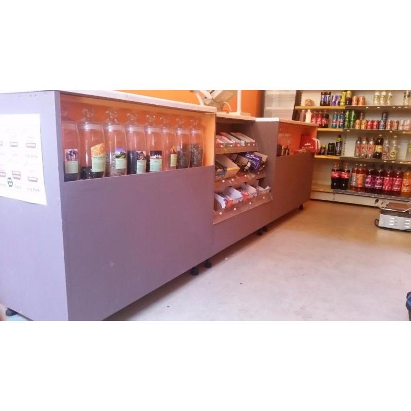 Shop counter, coffee shop/take away.