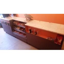 Shop counter, coffee shop/take away.