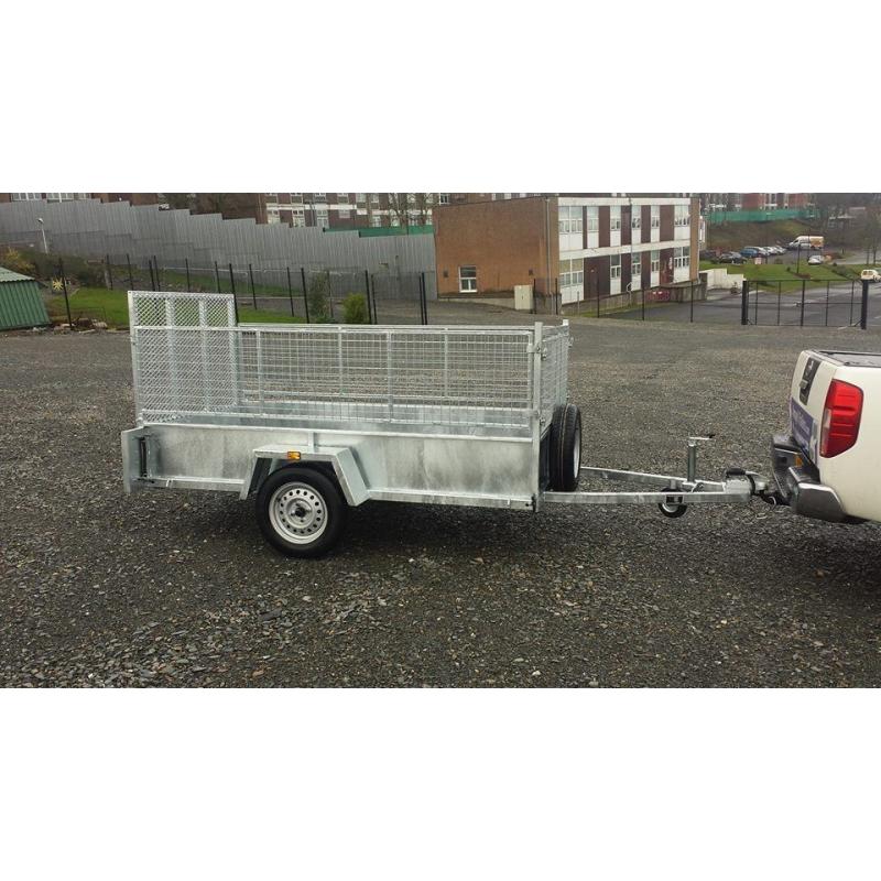 TRAILERS WITH MESHSIDES & RAMP LED LIGHTS SPARE WHEEL HEAVY DUTY