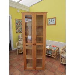 Pine and Glass Display Cabinet