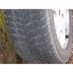 Four winter tyres on wheels for Volvo V70 D5