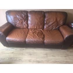 3 seater and 2 seater Italian Leather sofa.