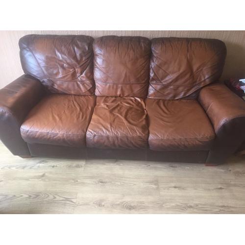3 seater and 2 seater Italian Leather sofa.
