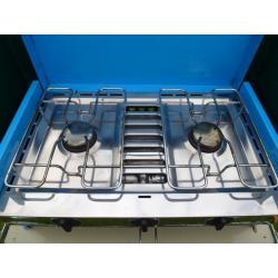 CAMPING GAZ (2 BURNER + GRILL) WITH STAND AND WIND BREAK