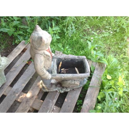 Pussy cat Wheelbarrow garden ornament