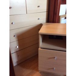 Chest of drawers and bedside chest ...