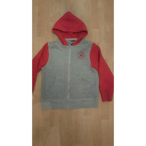 Kids red Converse zip up hoodie