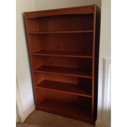 Teak solid wood bookcase