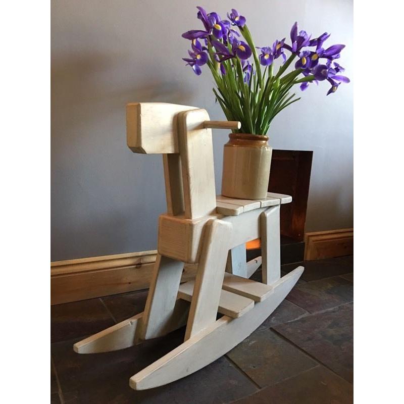 Wooden rocking horse