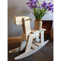 Wooden rocking horse