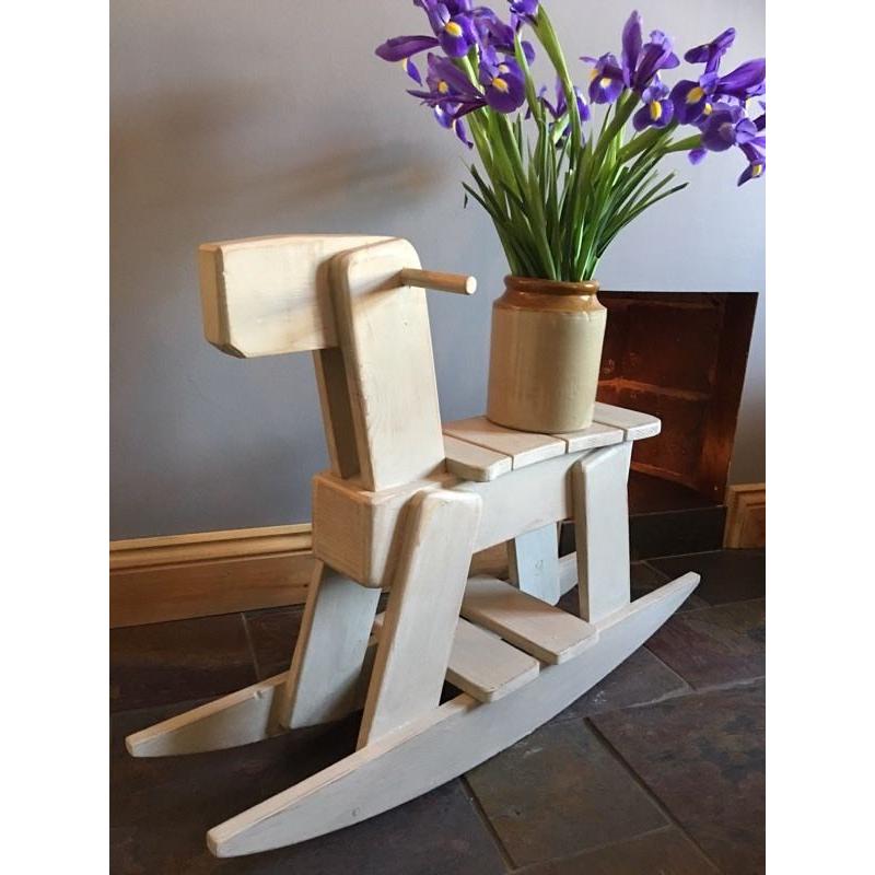 Wooden rocking horse