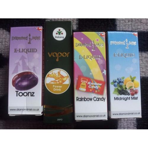Mixed e-juices.