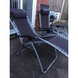 Brand new gravity chair sun loungers