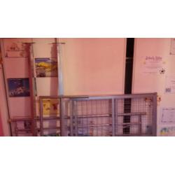 Silver metal double bed frame