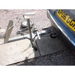 Single Motorcycle Trailer with Suspension, Spare Wheel and Electrics