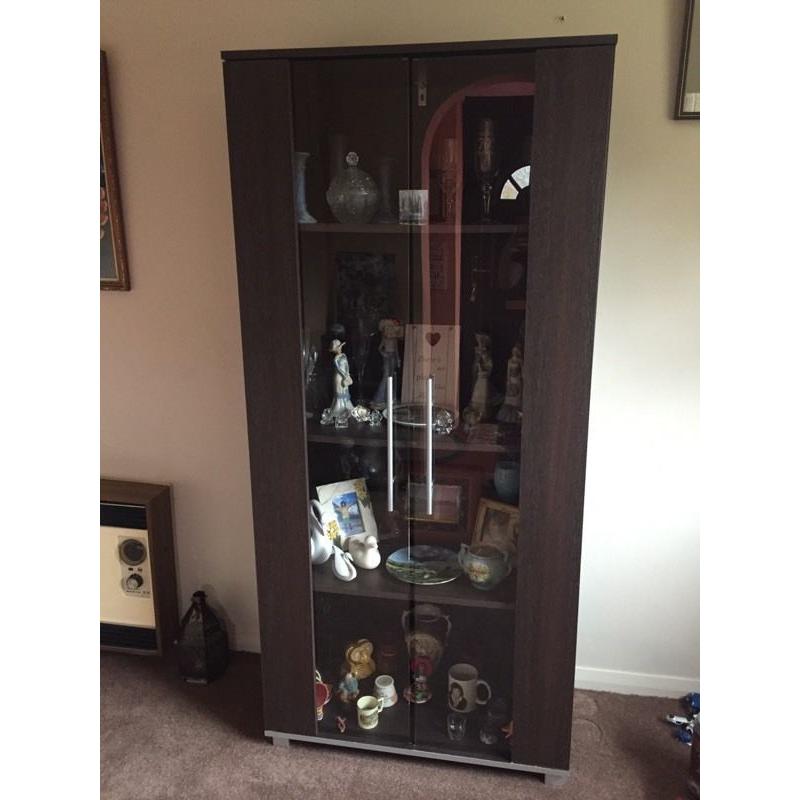 Large shelving storage glass unit