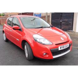 2011 Renault Clio iMusic 1.2 in red. 5 doors. 5 speed manual gearbox, 57000 miles. 2 months MOT.