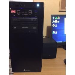 4K High spec Dual Monitor Gaming PC Set Up 16gb ram 80 plus gold psu