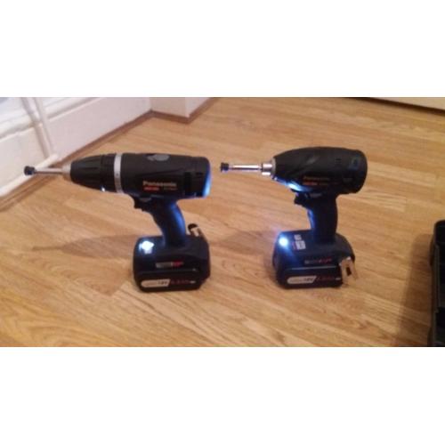 PANASONIC 18V 4.2Ah Li-ion DRILL DRIVER & IMPACT DRIVER TWIN PACK (2 x 4.2Ah) BLACK EDITION