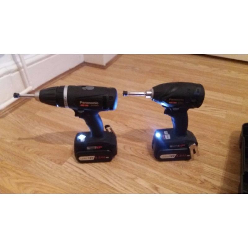 PANASONIC 18V 4.2Ah Li-ion DRILL DRIVER & IMPACT DRIVER TWIN PACK (2 x 4.2Ah) BLACK EDITION