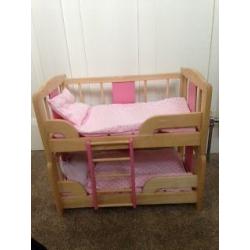 Dolls Wooden Bunk Bed-Good Condition